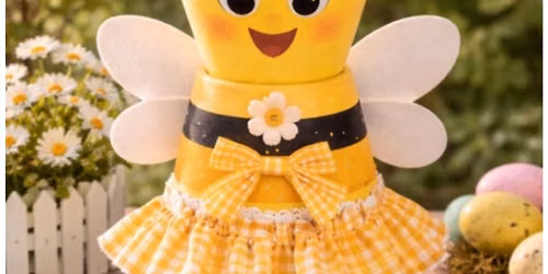 Bee Flower Pot 6p $35