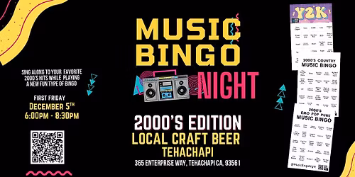 2000\u2019s Music Bingo Night @ LBC Tehachapi