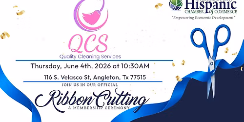 QCS Quality Cleaning Services Ribbon Cutting and Cafe con Pan