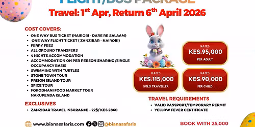 ZANZIBAR 5 DAYS EASTER HOLIDAY 