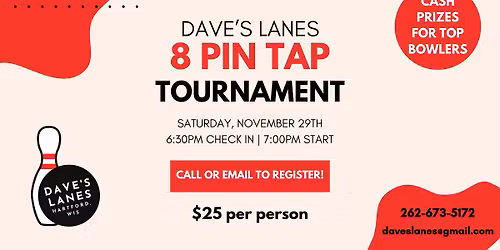 8 Pin Tap Tournament