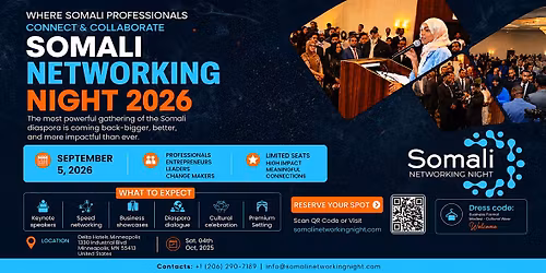 SOMALI NETWORKING NIGHT          (A Night to Connect Collaborate Celebrate)