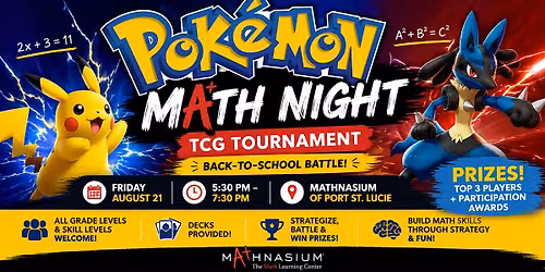 Mathnasium Pok\u00e9mon Math Night: Back-to-School TCG Tournament