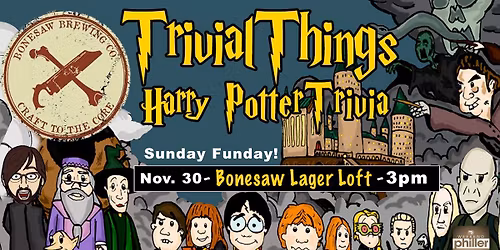 Harry Potter Hogwarts Trivia at Bonesaw Glassboro's Lager Loft!