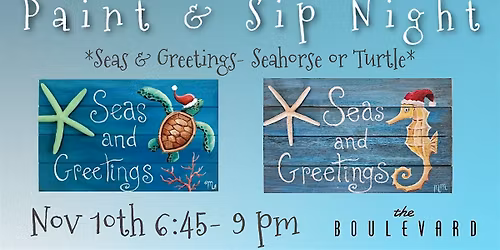 Seas and Greetings Paint Night