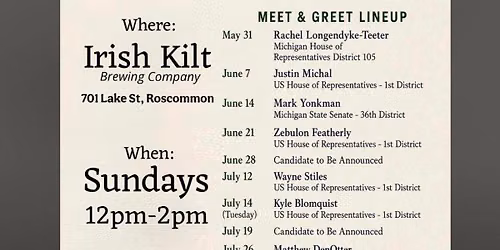 Meet and Greet at Irish Kilt Brewing Company