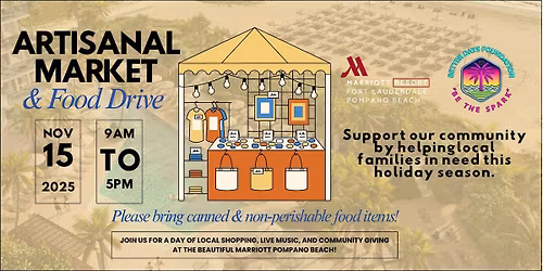 Artisanal Market & Food Drive at Marriott Pompano Beach