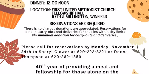 Soroptimist Community Thanksgiving Dinner