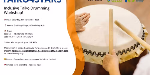 Taiko4Stars (Inclusive Taiko Drumming) - 11.30AM