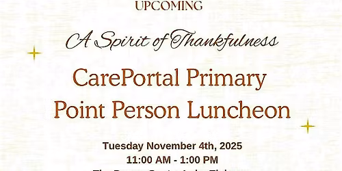 Riverside County Primary Point Person Luncheon