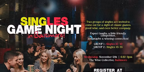 Singles Game Night Happy Hour