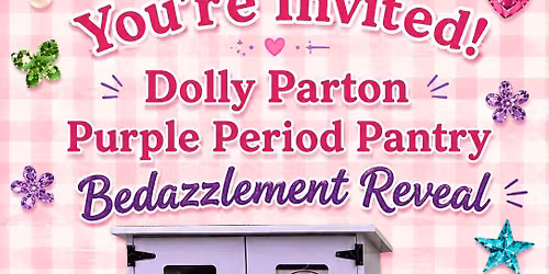 Dolly Parton Purple Period Pantry Bedazzlement Reveal
