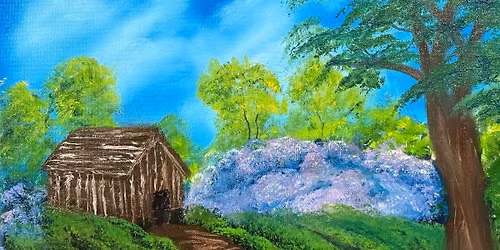 Bob Ross Painting Class \u2014 Cabin in the Woods