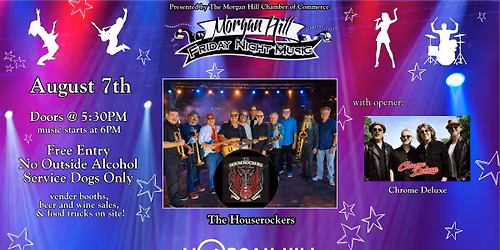 Friday Night Music Series: The Houserockers with opener Chrome Deluxe