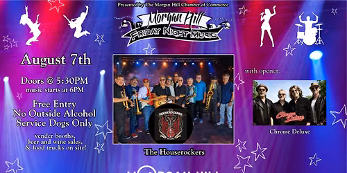 Friday Night Music Series: The Houserockers with opener Chrome Deluxe