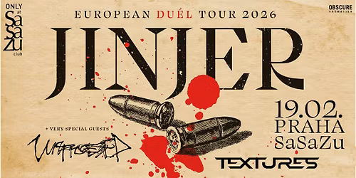 JINJER, UNPROCESSED, TEXTURES - Praha