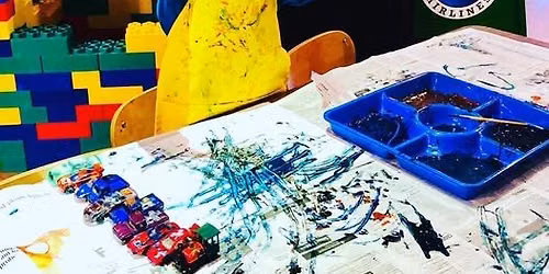 Messy Monday: Painting with Cars! 