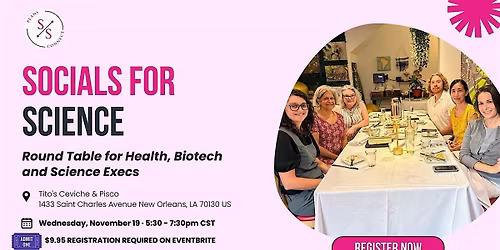 November Socials for Science: Round Table for Health, Biotech and Science