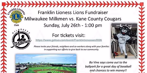 Franklin Lioness Lions Milkmen Fundraiser