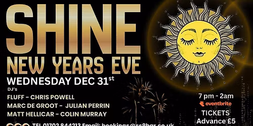 SHINE \u2014 New Year\u2019s Eve at SS9 Bar
