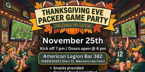 Thanksgiving Eve Packer Game @ Bar 382