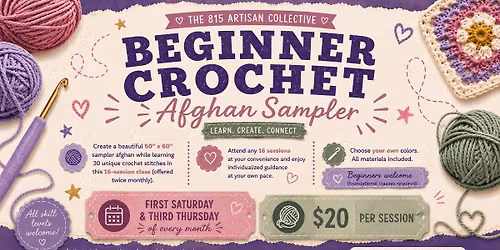 Beginner Crochet Afghan Sampler