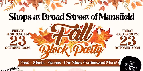 Fall Block Party @ The Shops at Broad