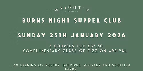Burns Night Supper Club, Norwich - 2025