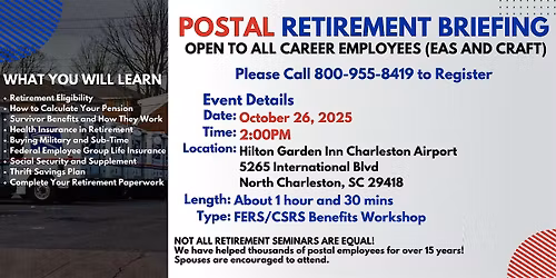 FERS Benefits Seminar North Charleston - 10\/26\/25