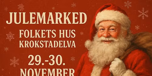 Julemarked p\u00e5 Folkets hus i Krokstadelva