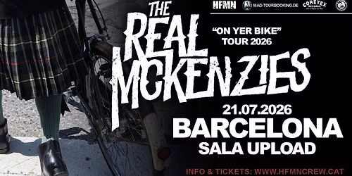 The Real McKenzies (21\/07\/2026) BARCELONA @ Sala Upload