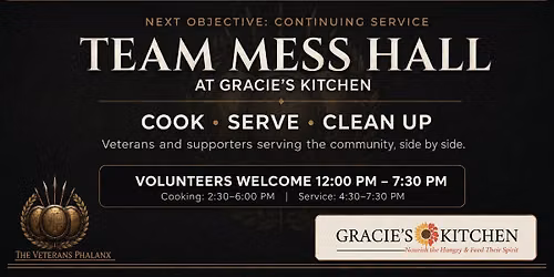 Team Mess Hall at Gracie’s Kitchen