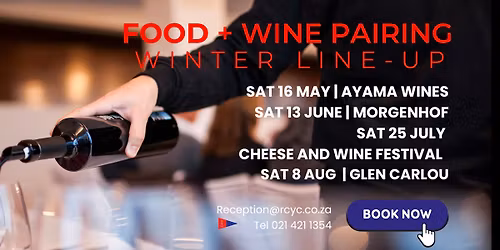 Food and wine pairing winter series at RCYC