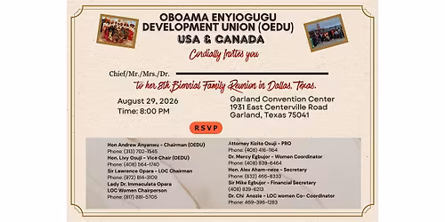 OEDU  8th Biennial Family Reunion in Dallas, Texas.