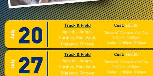 Track & Field Summer Camp | July 27, 2026