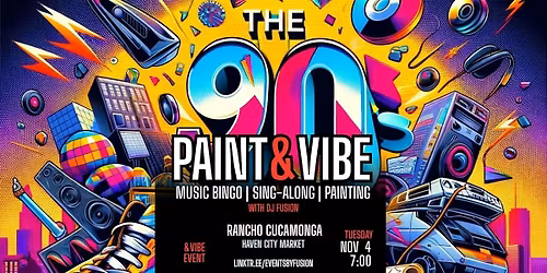 Paint & Vibe Music Bingo - 90's Night!