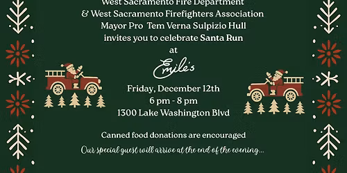 Santa Run Celebration at Emile's Cafe