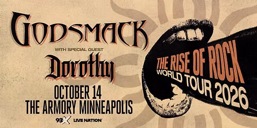 GODSMACK - THE RISE OF ROCK WORLD TOUR 2026 - LIVE at The Armory