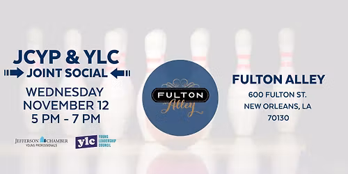 JCYP & YLC Joint Social - Fulton Alley 