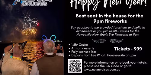 Newcastle New Year's Eve Fireworks with Nova Cruises