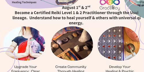 Reiki Level 1 + 2 Course with Jessyca of With Grace and Joy (Early Bird Pricing Until June 10th)