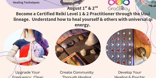 Reiki Level 1 + 2 Course with Jessyca of With Grace and Joy (Early Bird Pricing Until June 10th)