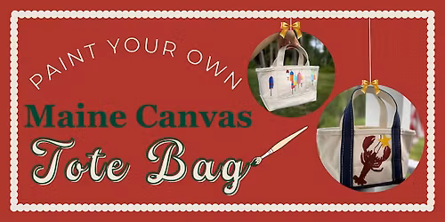 Paint Your Own Maine Canvas Tote