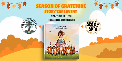 Season of Gratitude Story Time Event For Kids