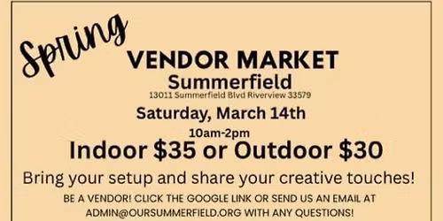 Summerfield Spring Vendor Market