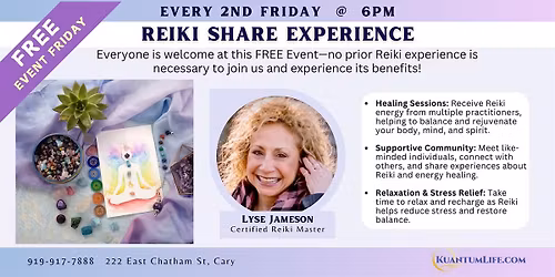 Free  Friday Reiki Share Experience