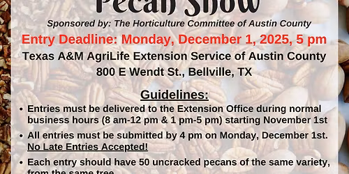 Austin County Pecan Program & Pecan Show Awards