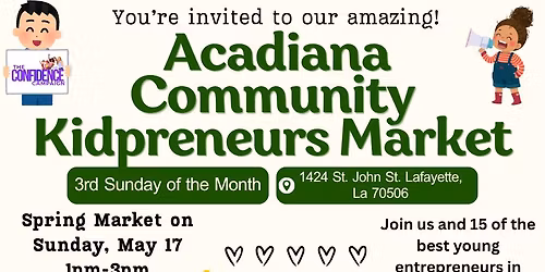May Community Kidpreneur Market hosted by The Confidence Campaign