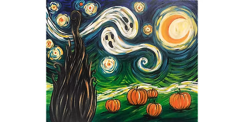 Van Gogh's Starry Night - Halloween  - Paint and Sip in Boston | Classpop!\u2122
