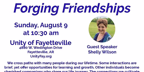 Guest Speaker at Unity of Fayetteville